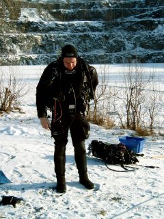 Schwarzer Mann, weier Schnee